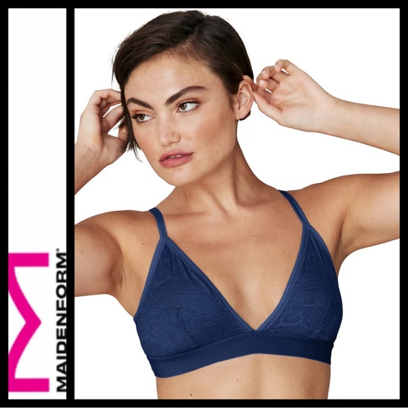 NWT Maidenform Lace Wireless Triangle Bralette - Picture 5 of 10
